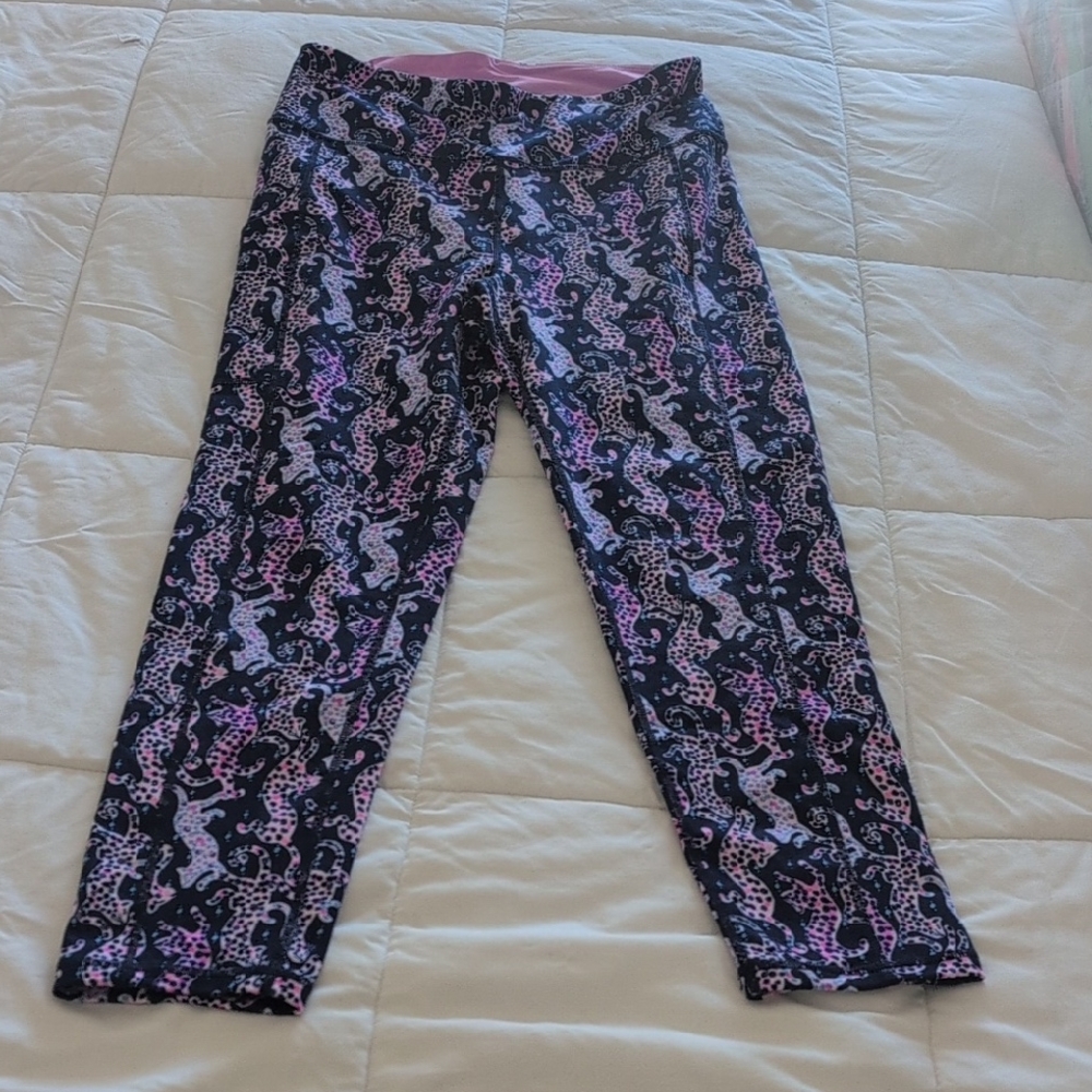 Lilly Pulitzer Black and Pink Kids Leggings